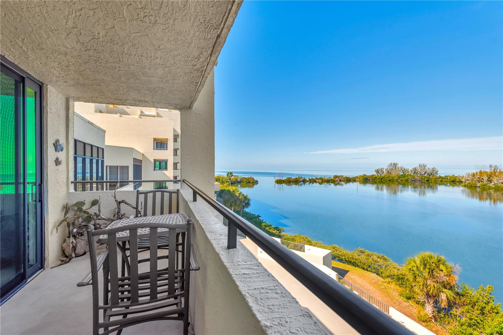 Another view from patio area looking out over Lagoon to Gulf Waters.