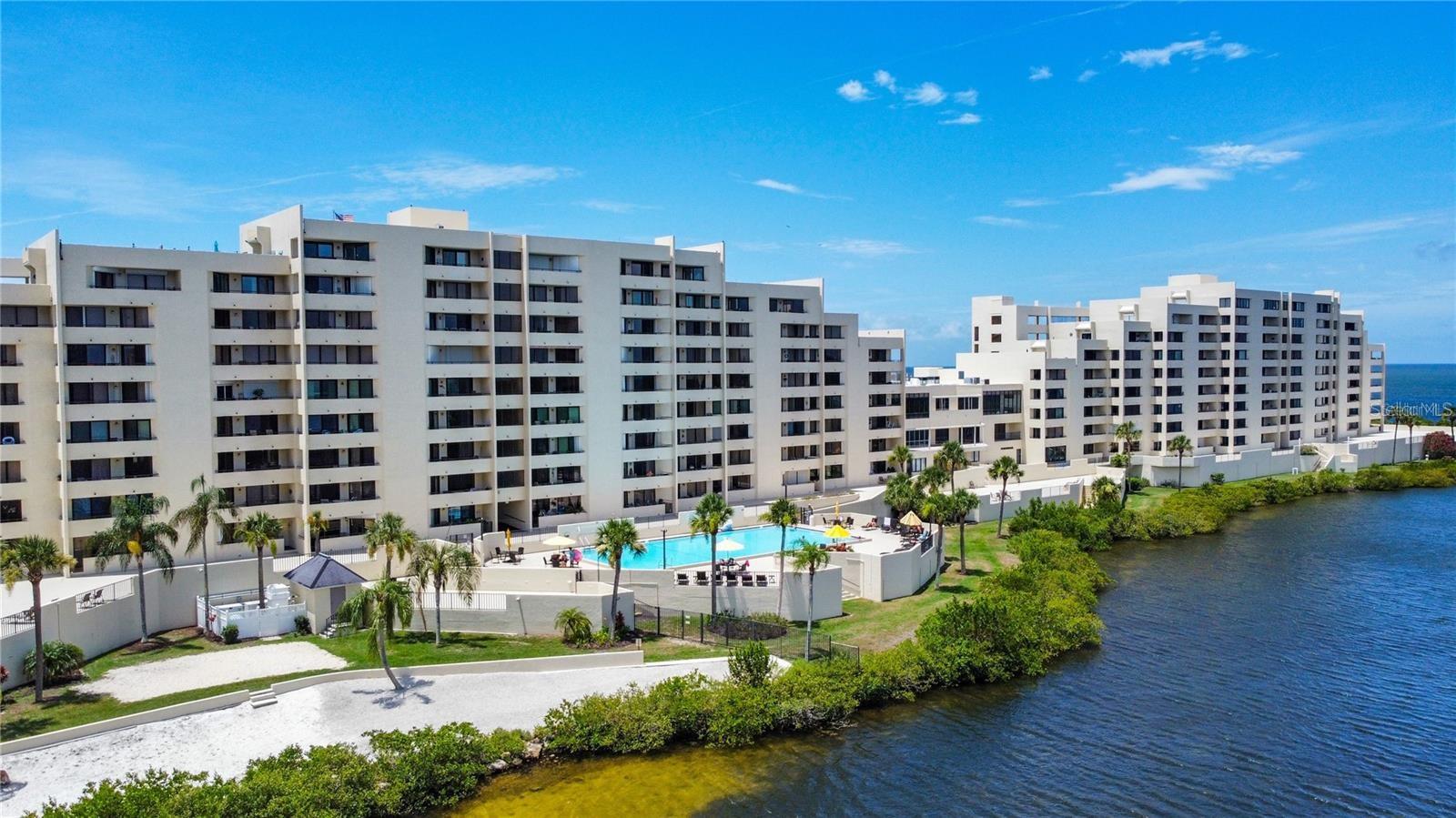 Overall view of 2 buildings that comprise Association II.