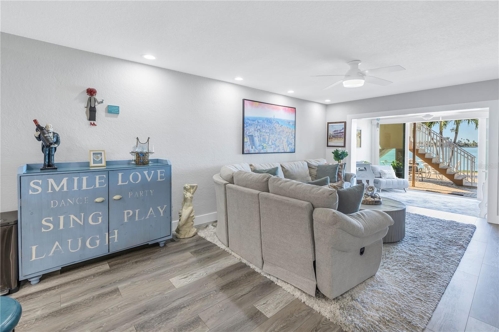 OVERLOOKING LOUNGE FROM KITCHEN