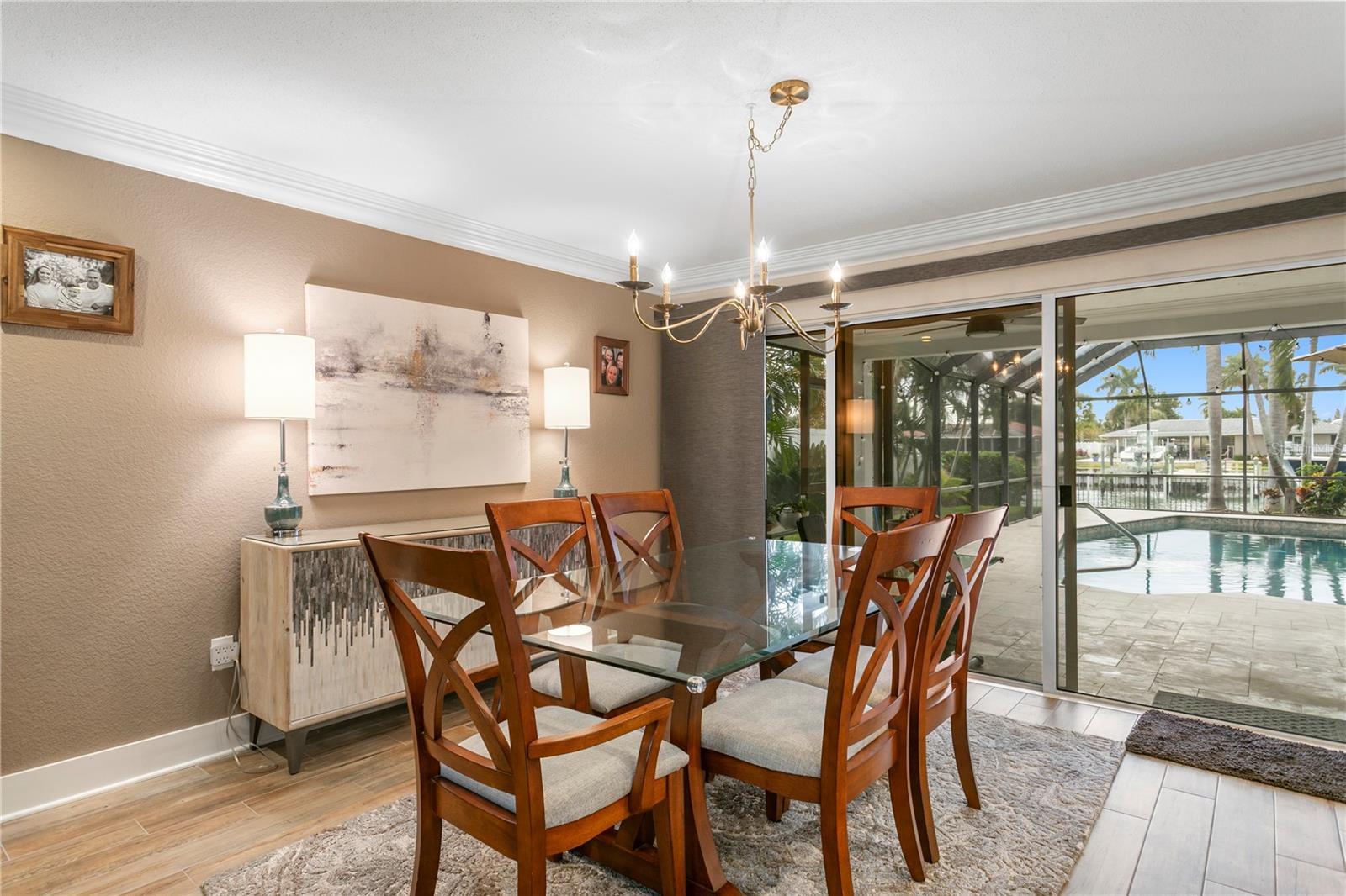 Flows to Dining Area