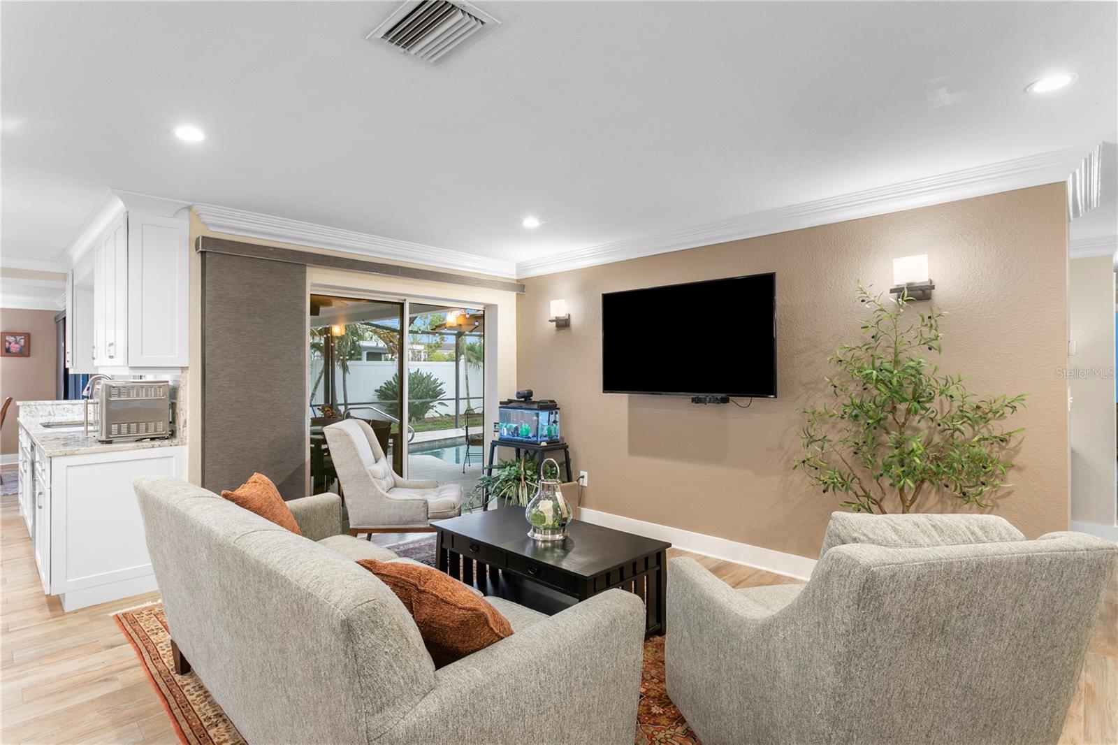 Open to the Pool Area