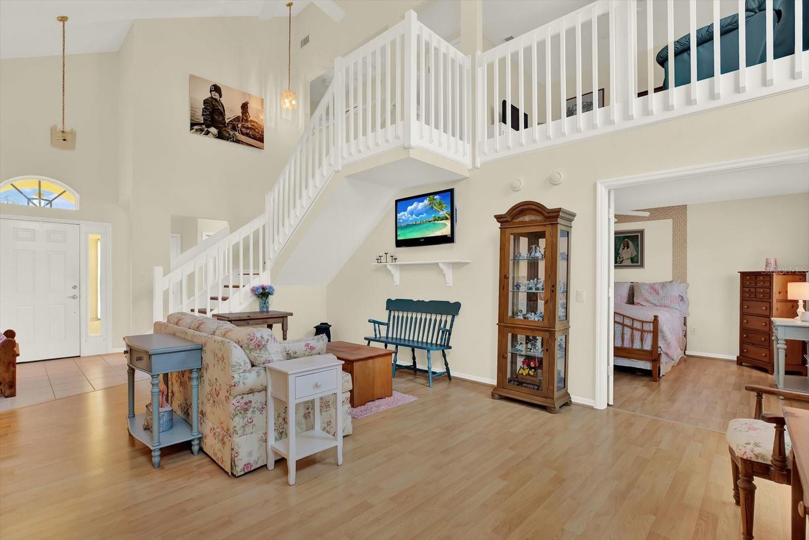 Living Room with wood floors