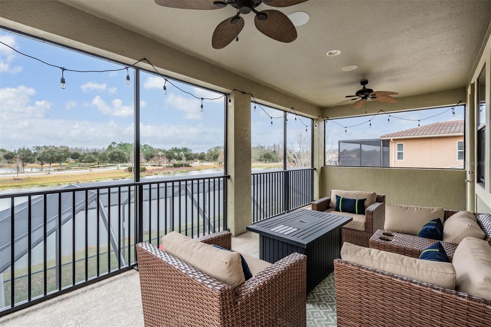 Upstairs outdoor seating