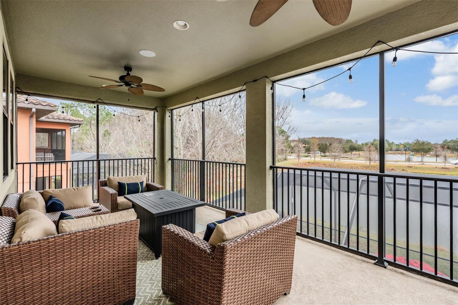 Upstairs outdoor seating