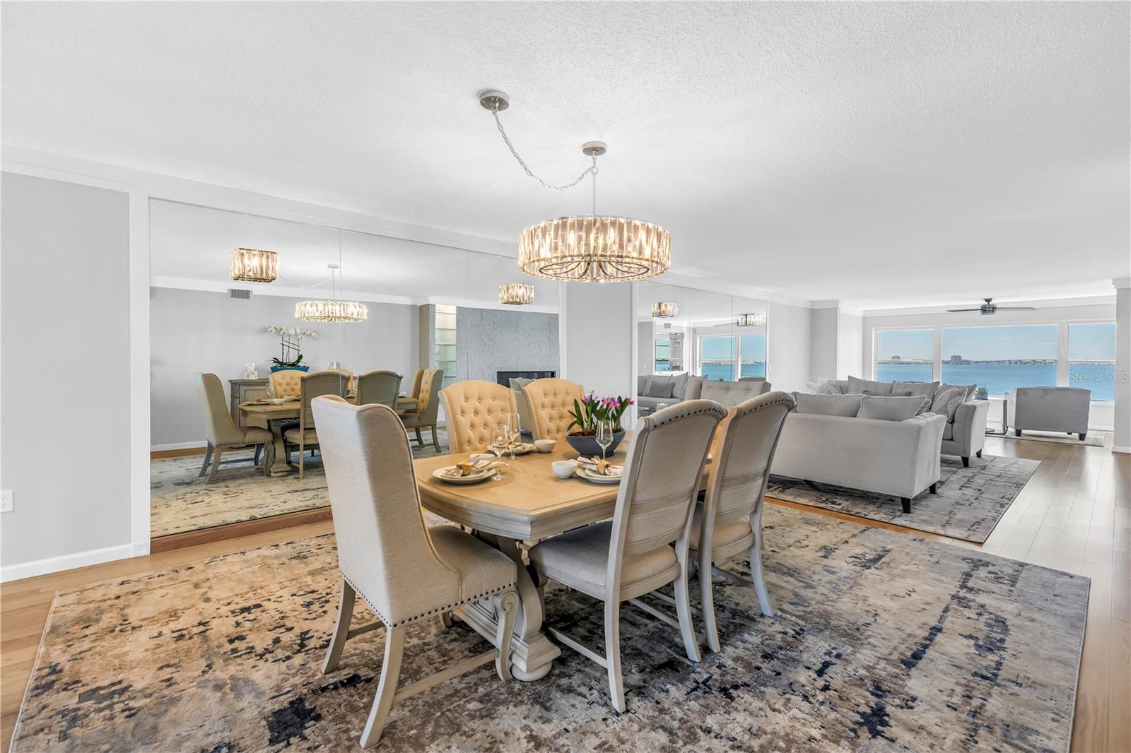 Dining area with views out to the intracoastal waterway