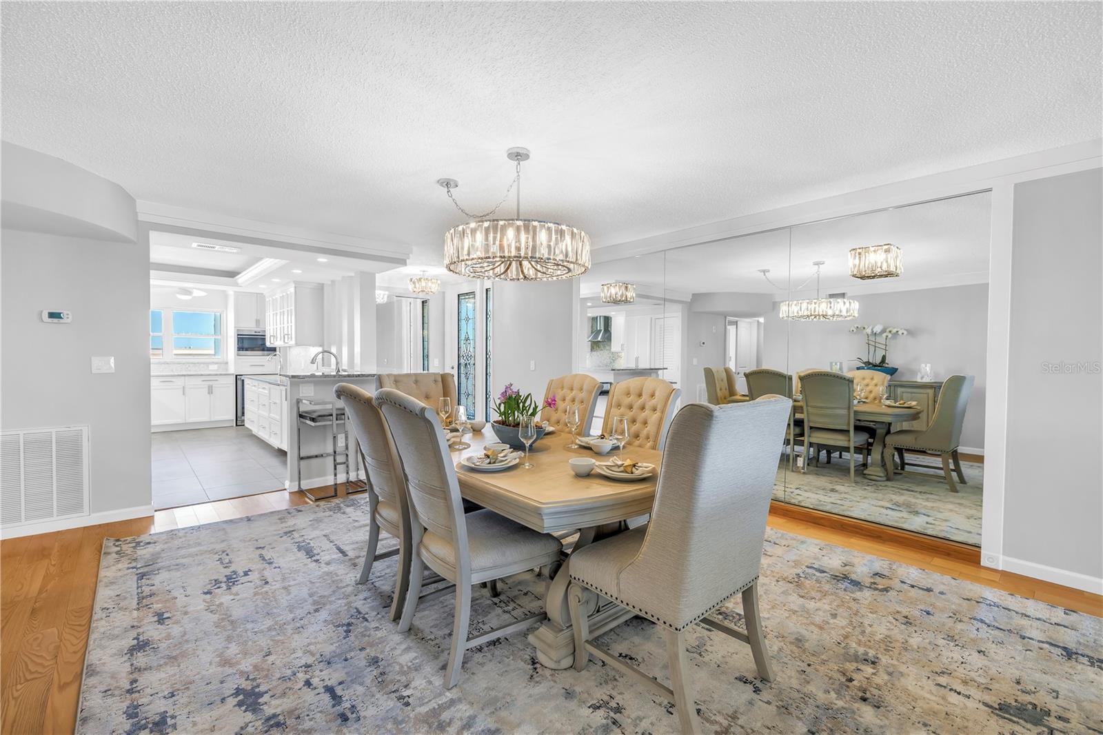 Looking from dining into the kitchen