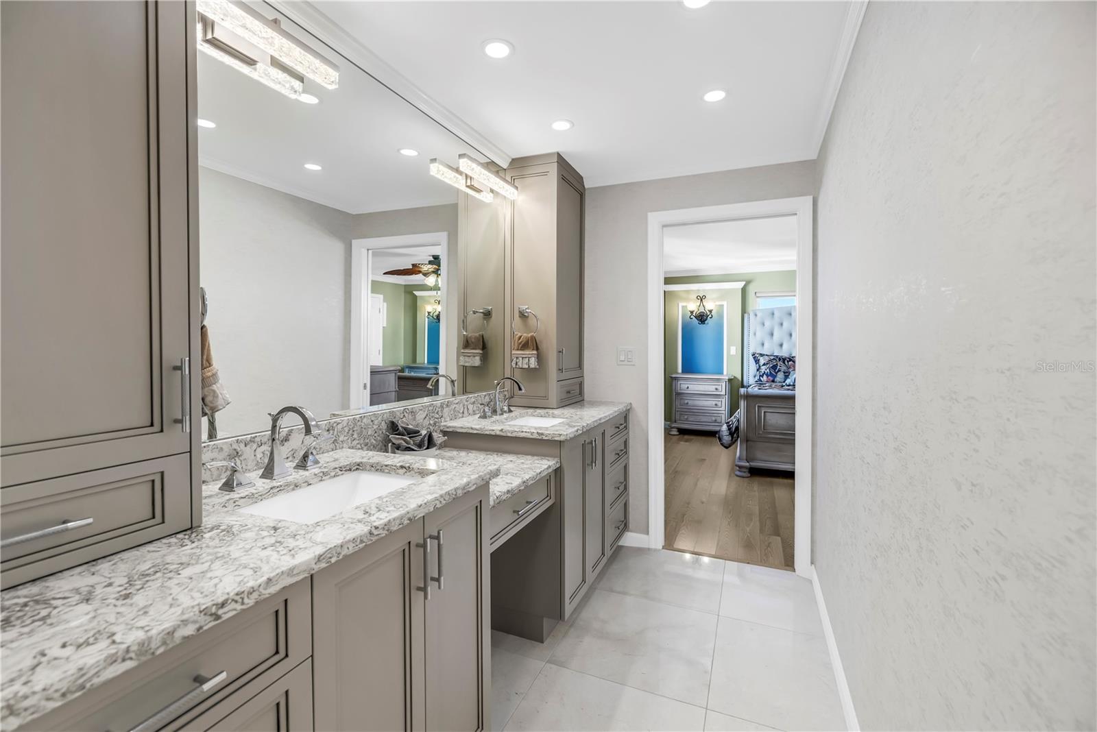 Beautiul Primary Ensuite Bathroom with dual sinks