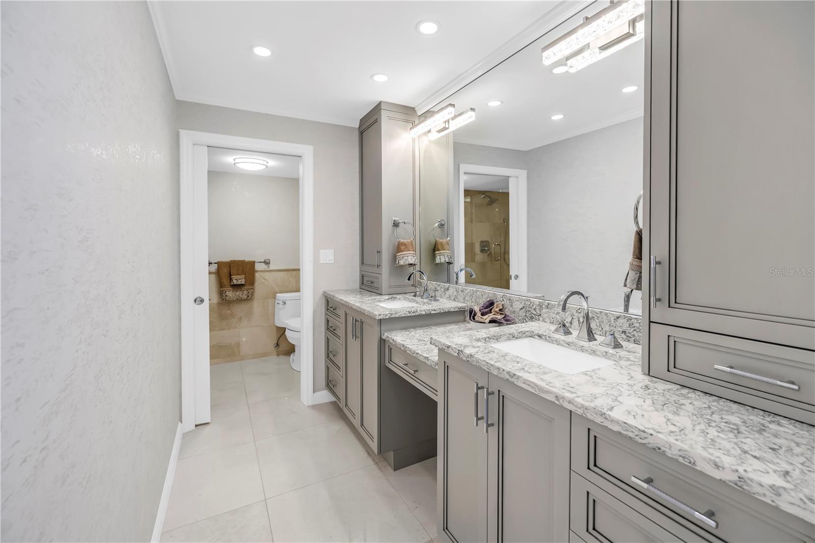 Beautiul Primary Ensuite Bathroom with dual sinks