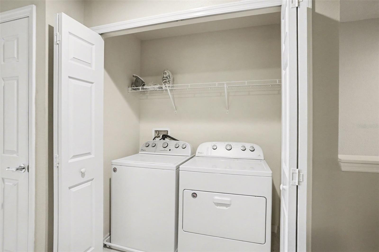 Laundry closet with washer/dryer included