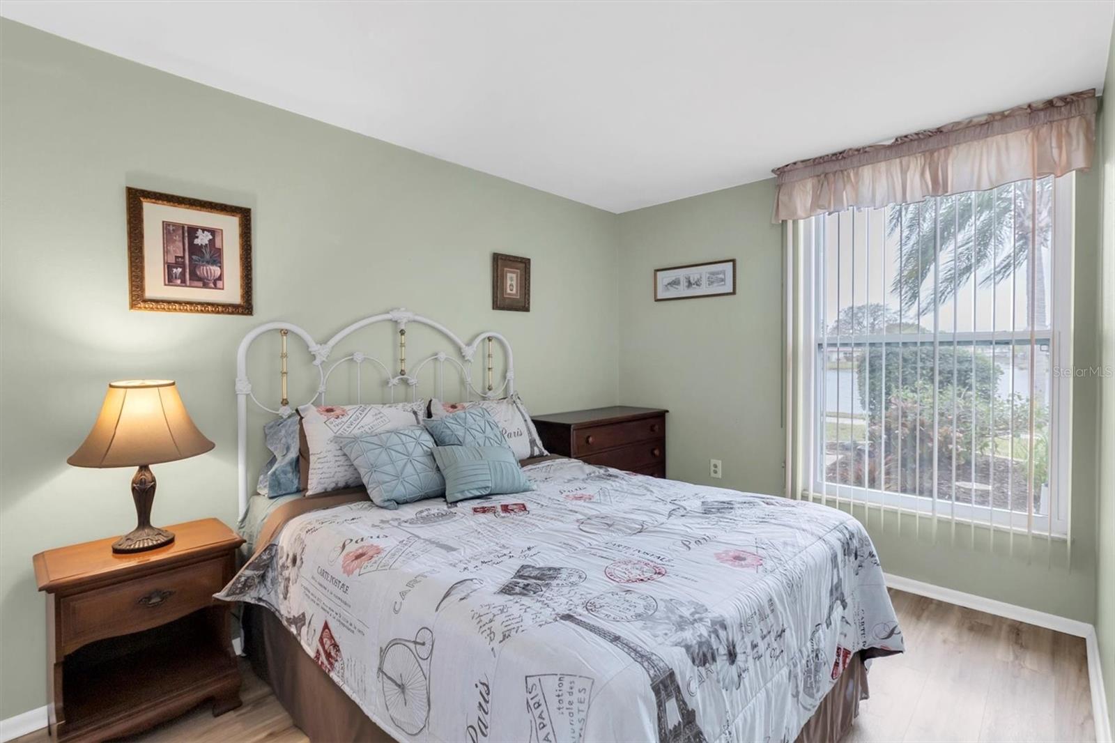 Primary bedroom with view of lagoon