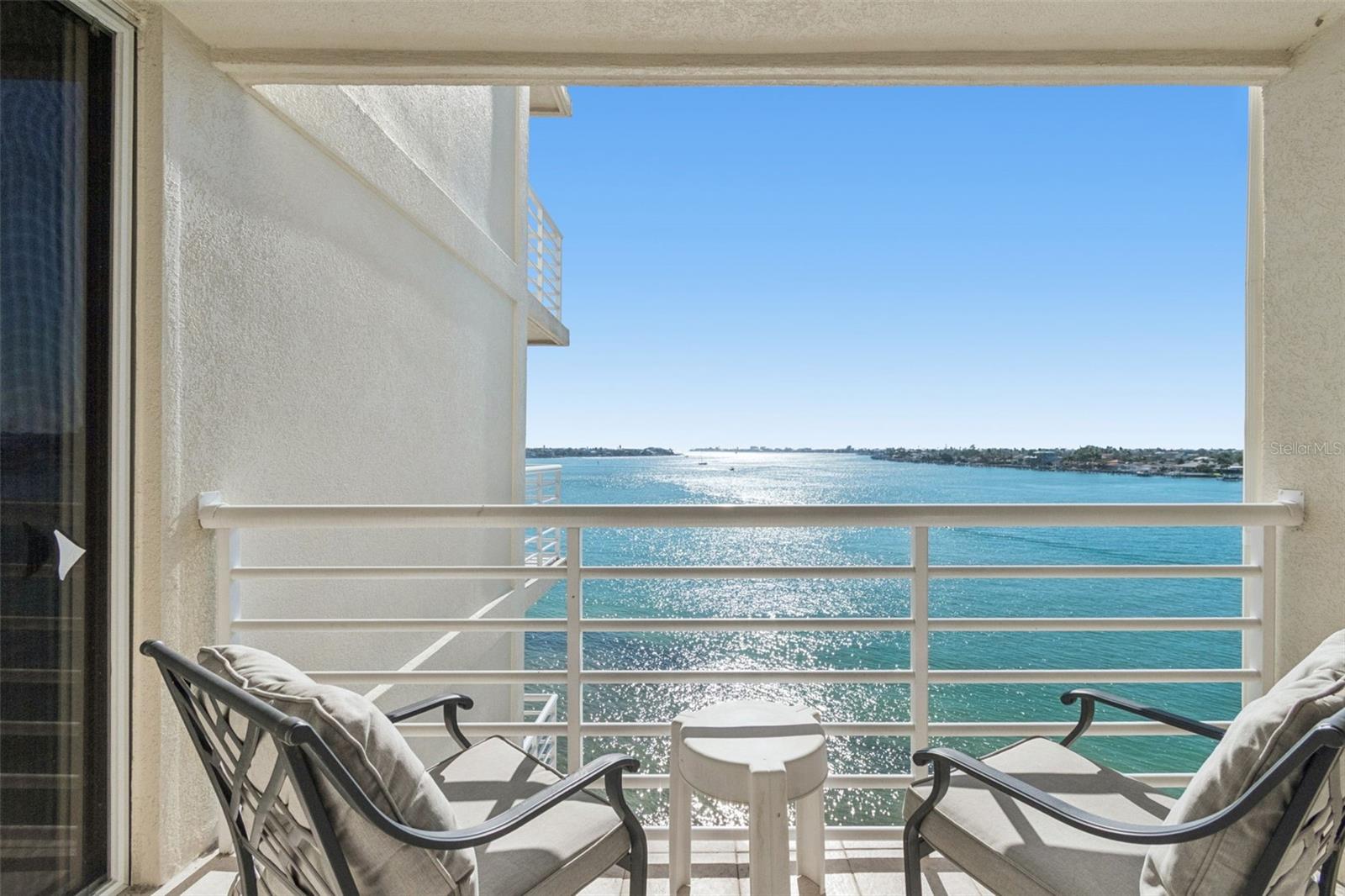 Beautiful water views from bedroom balcony