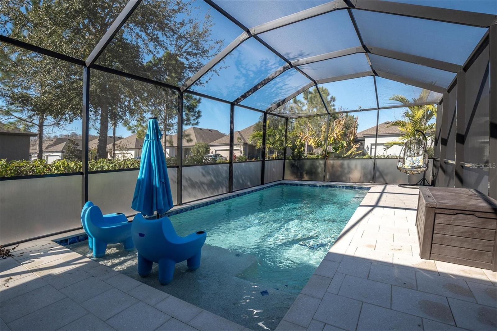 Heated salt water pool