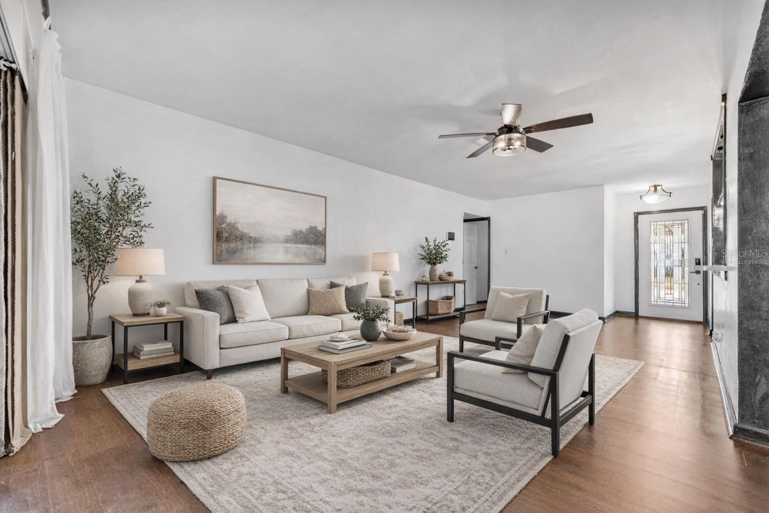 Virtually Staged Living Room