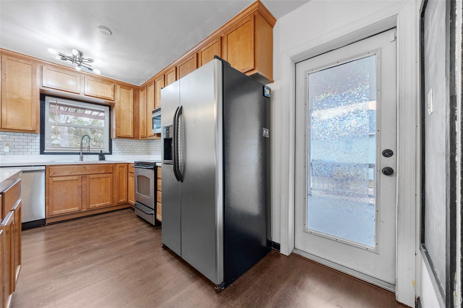 Kitchen with Carport Entrance