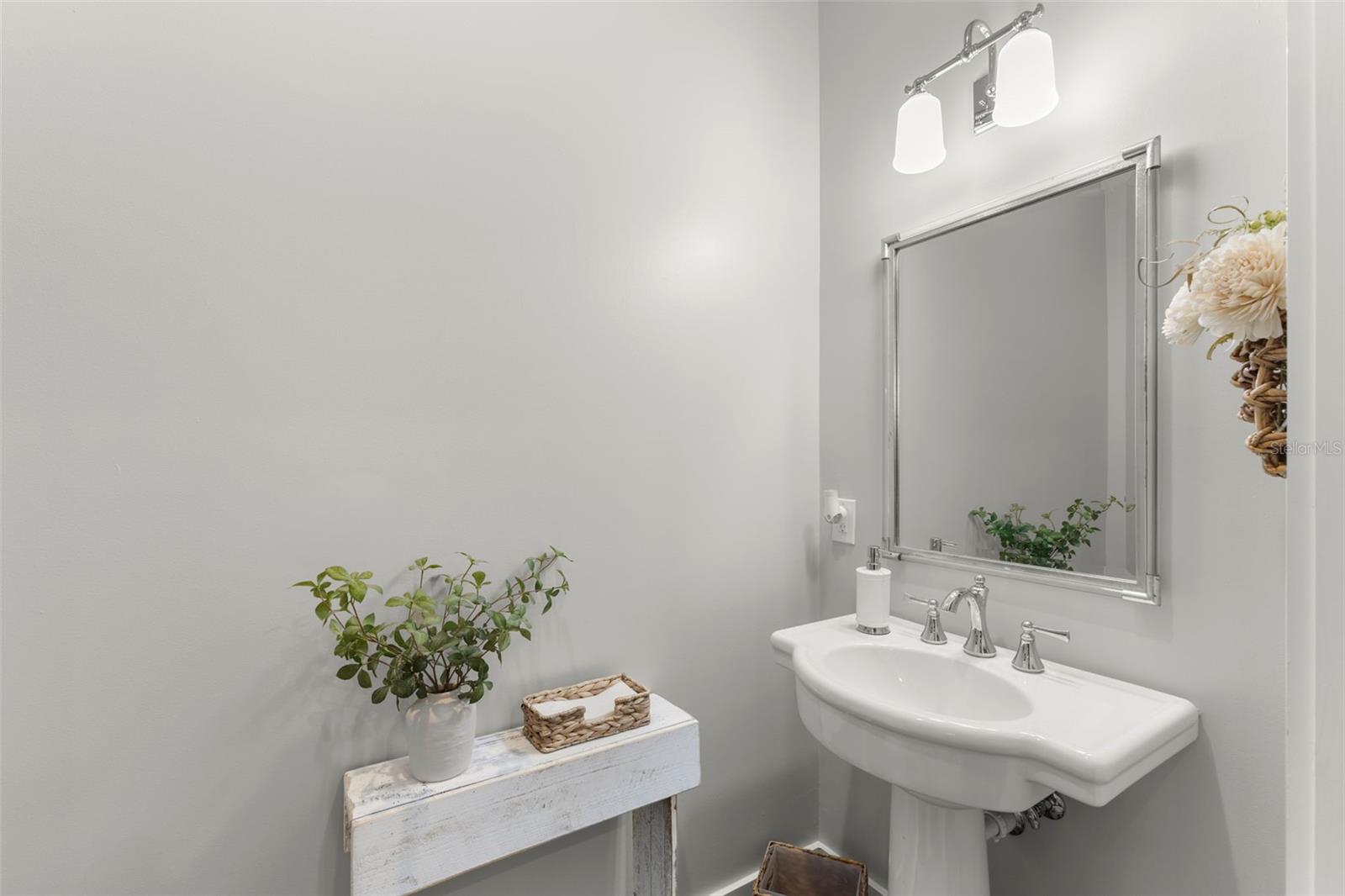 Downstairs powder bathroom.