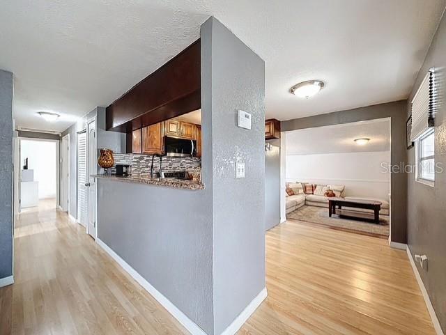 view of kitchen from dining room