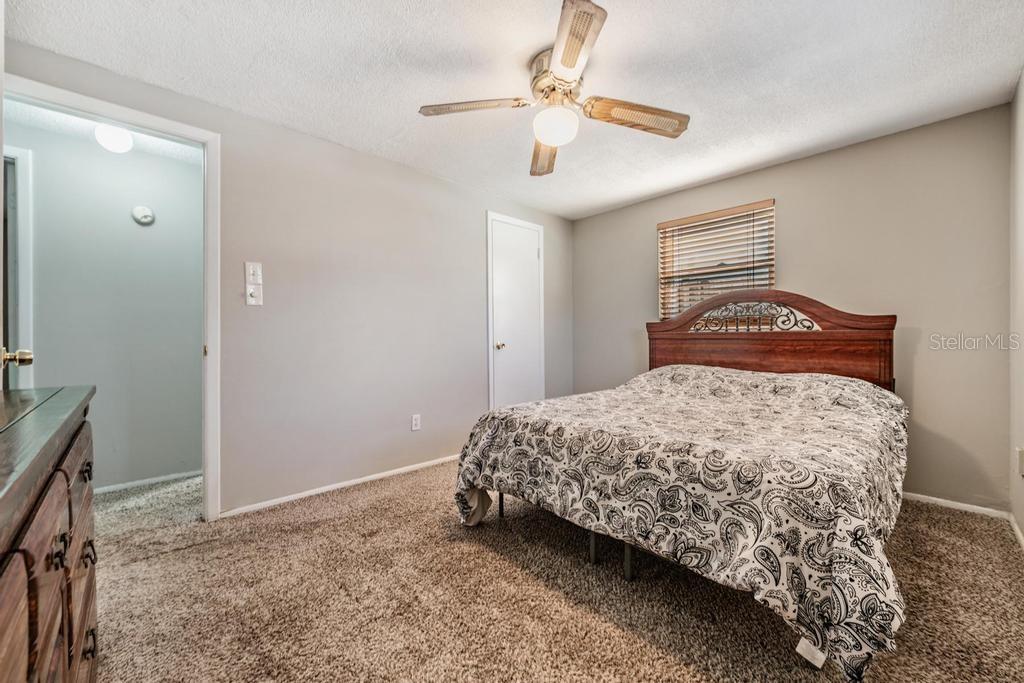 Primary Bedroom with ceiling fan/light fixture