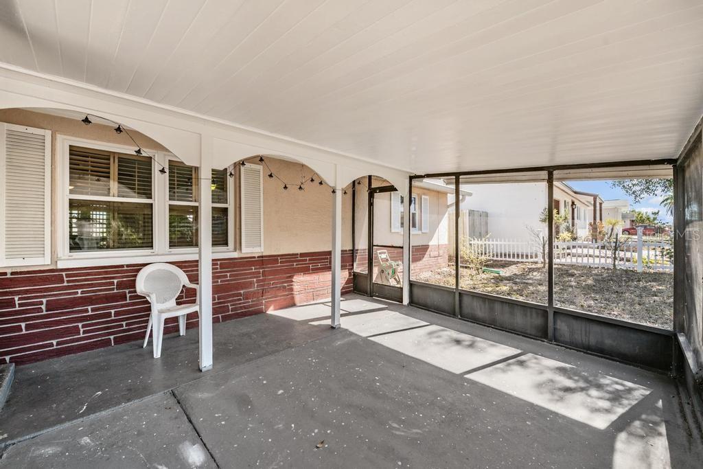 Front Porch area, covered and screened