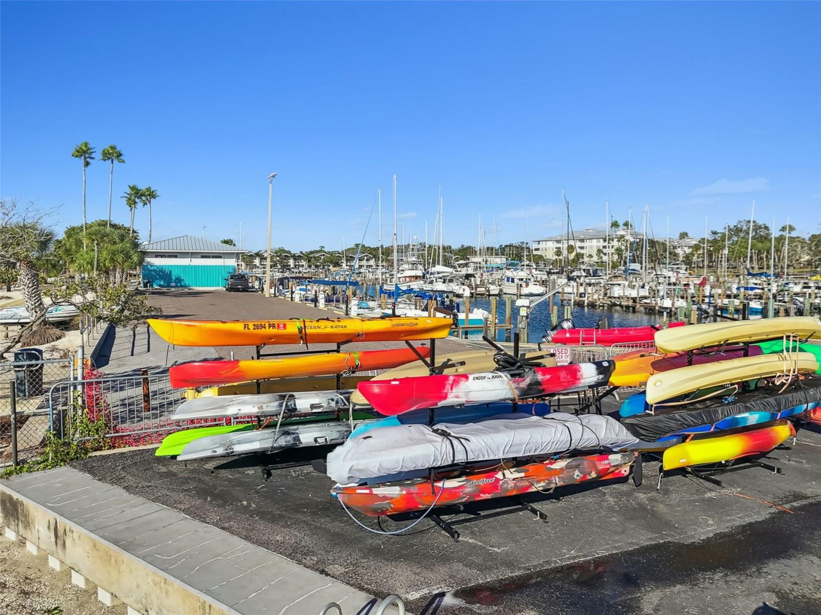 Kayak and bicycle storage on site - including private storage unit