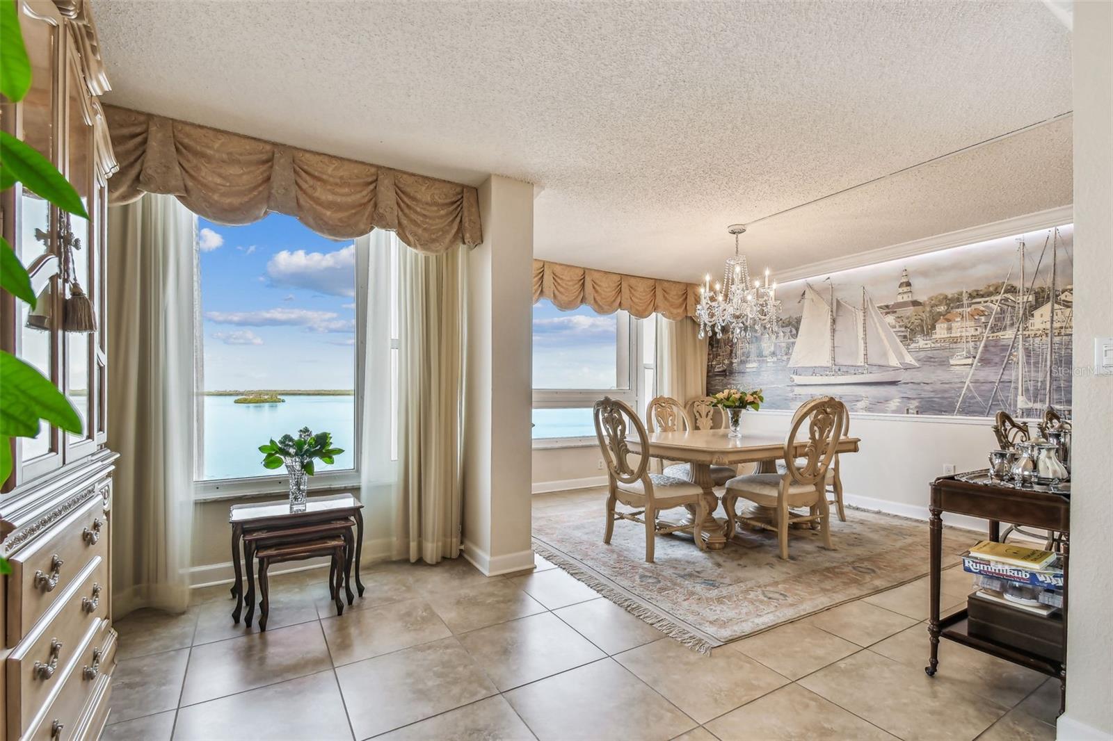 Open floor plan with stunning view