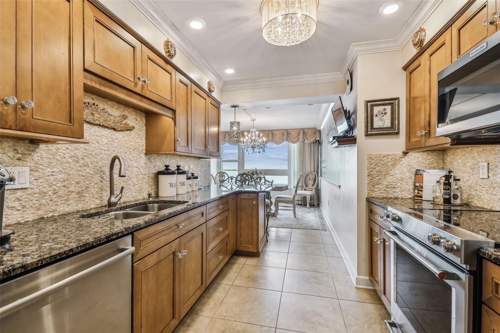 Kitchen with large walk-in pantry