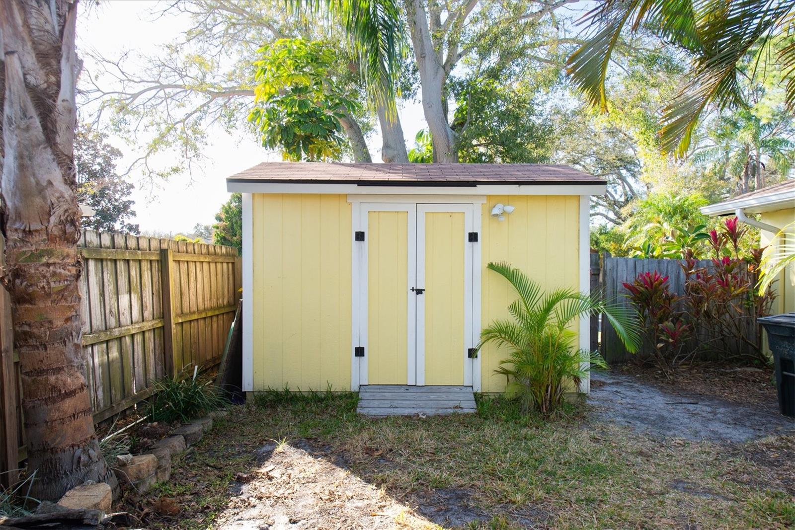 Shed outside of kitchen
