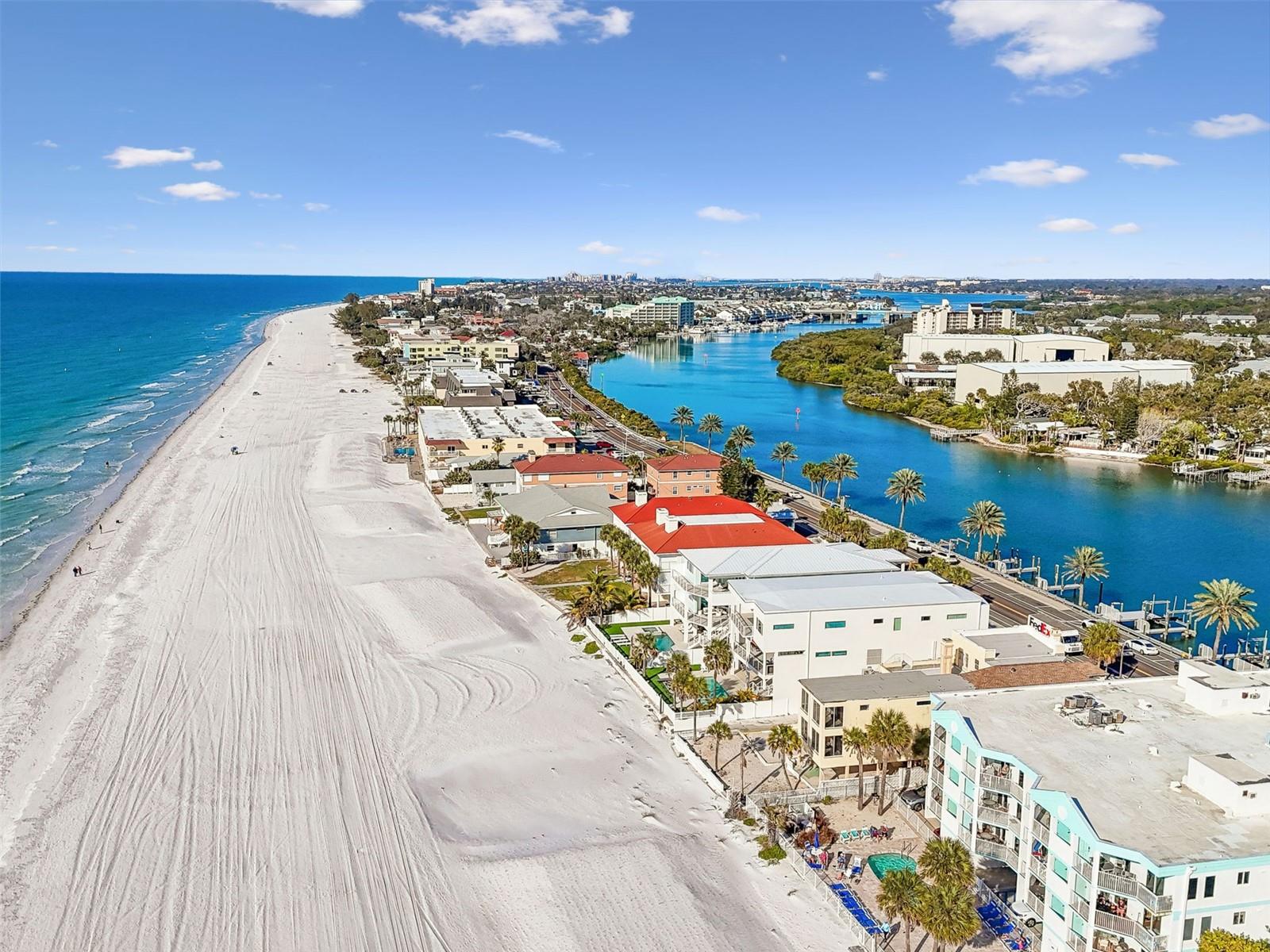 Aerial view of beach & intracoastal