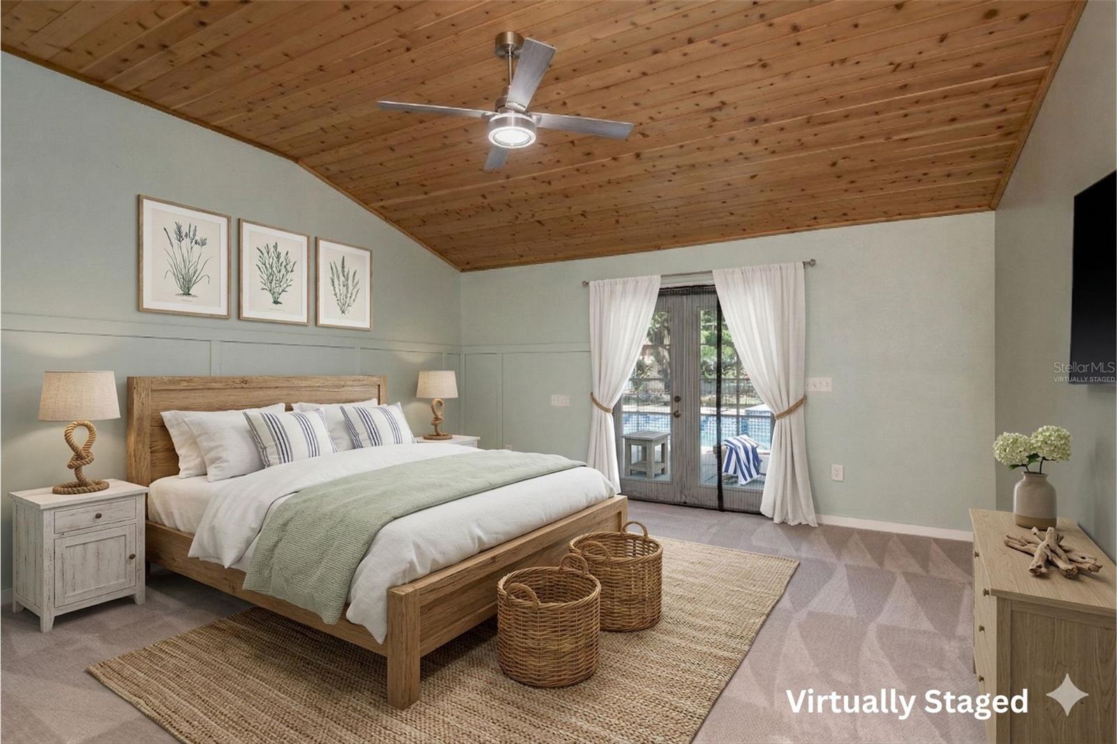 master bedroom virtually staged