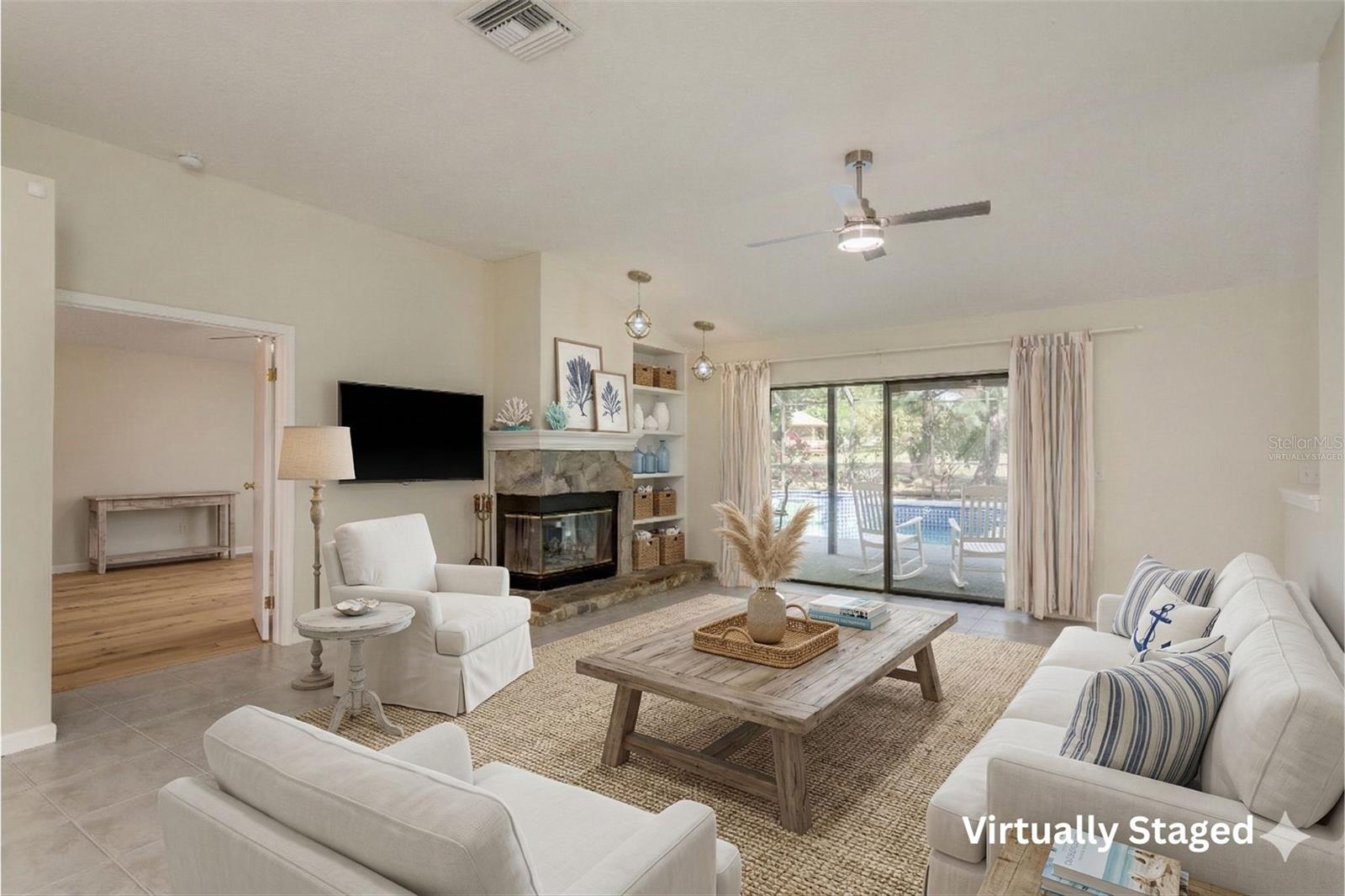 living room - virtually staged