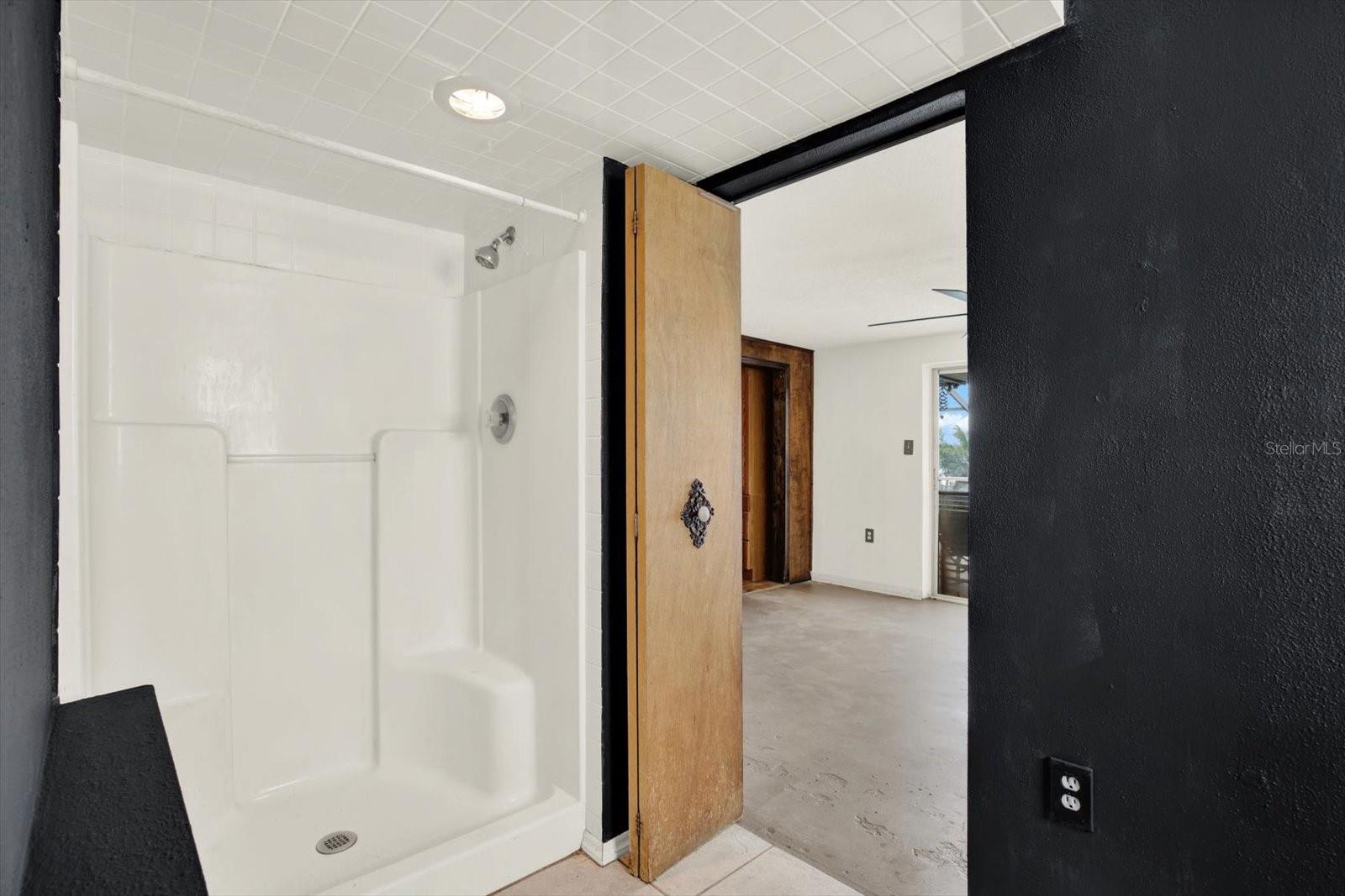 Shower stall in the primary en suite