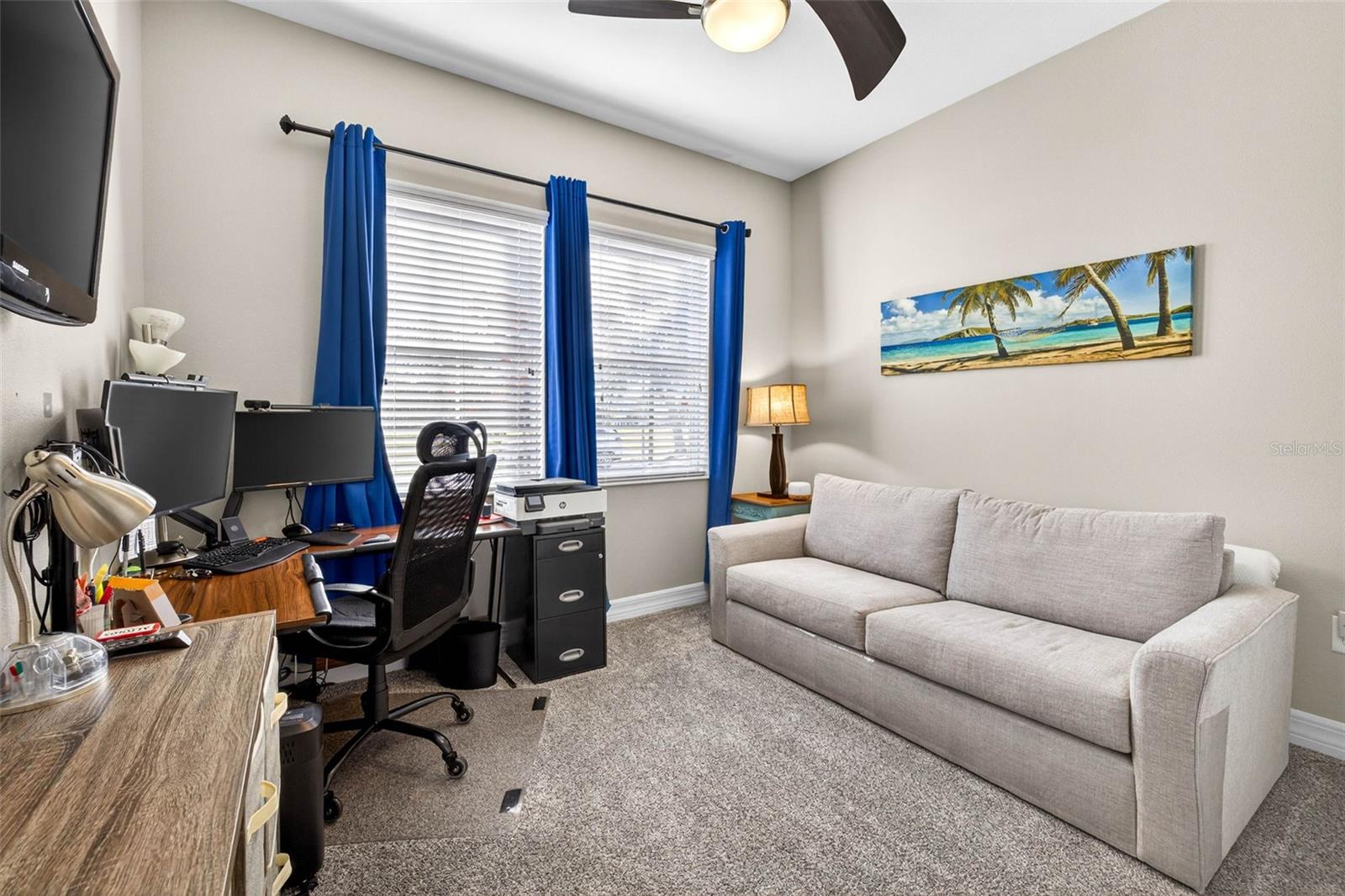 Bedroom 3- currently used as a second office space.