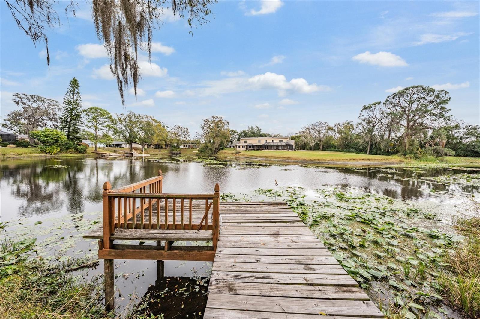 dock overlooking Lake Eckles