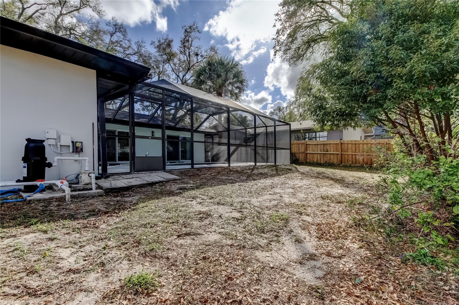 69. Huge Backyard Behind the Pool.. All Fenced In!