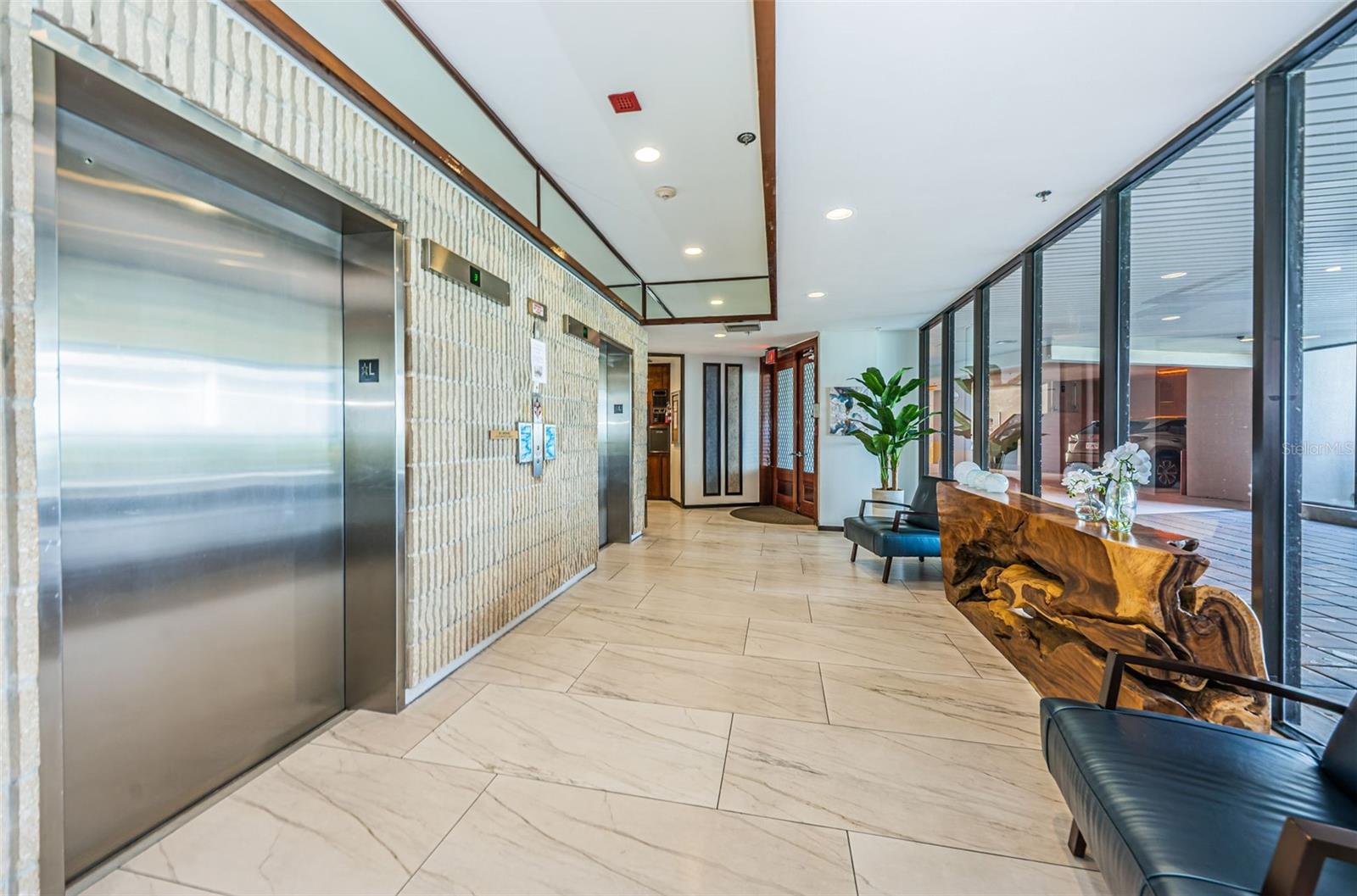 Lobby elevators - two elevators in the building