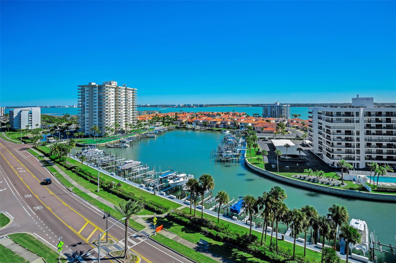 View of the Marina, Clearwater Harbor & the Intracoastal Waterway
