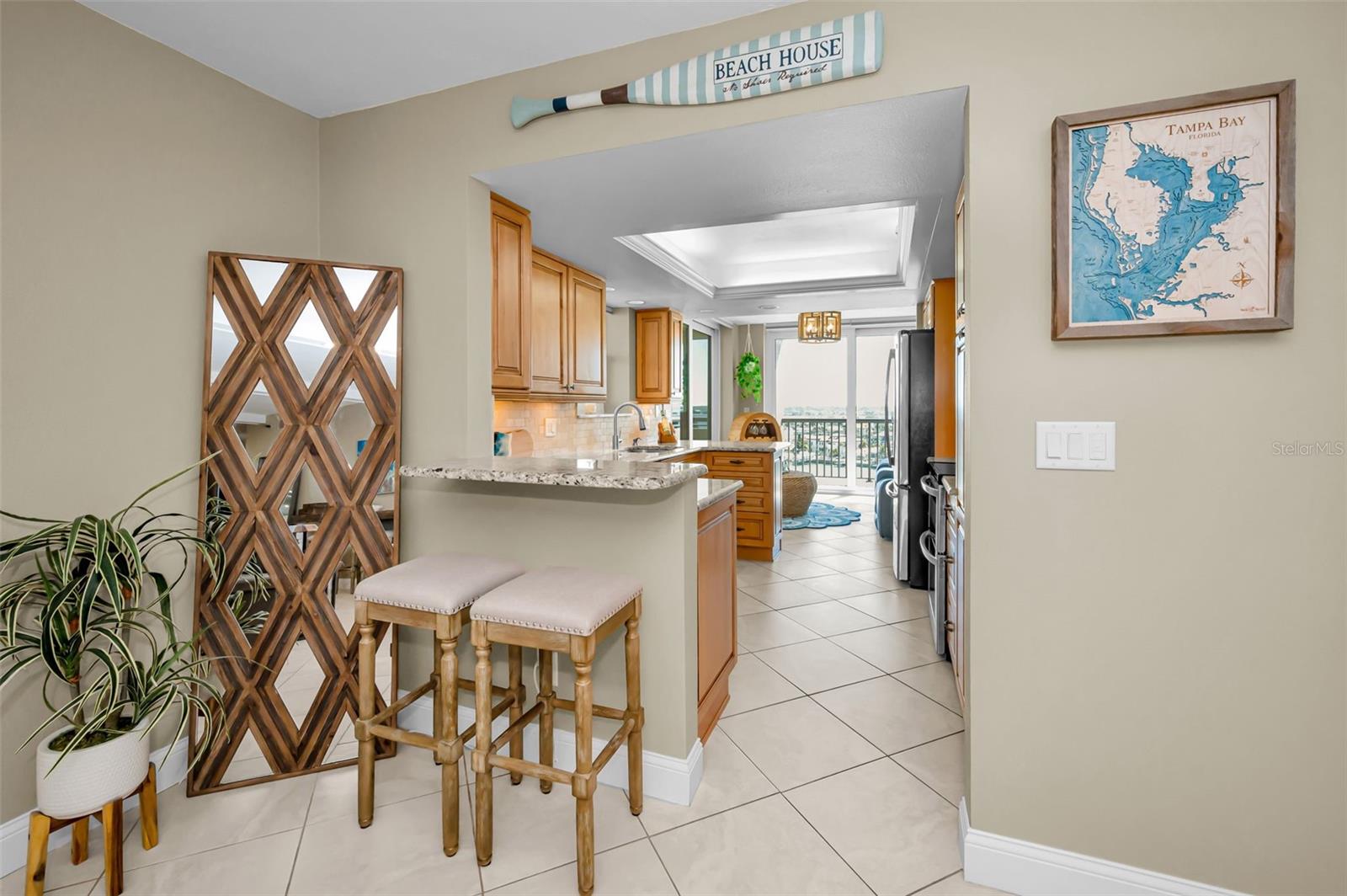 Breakfast Bar as you enter the Kitchen