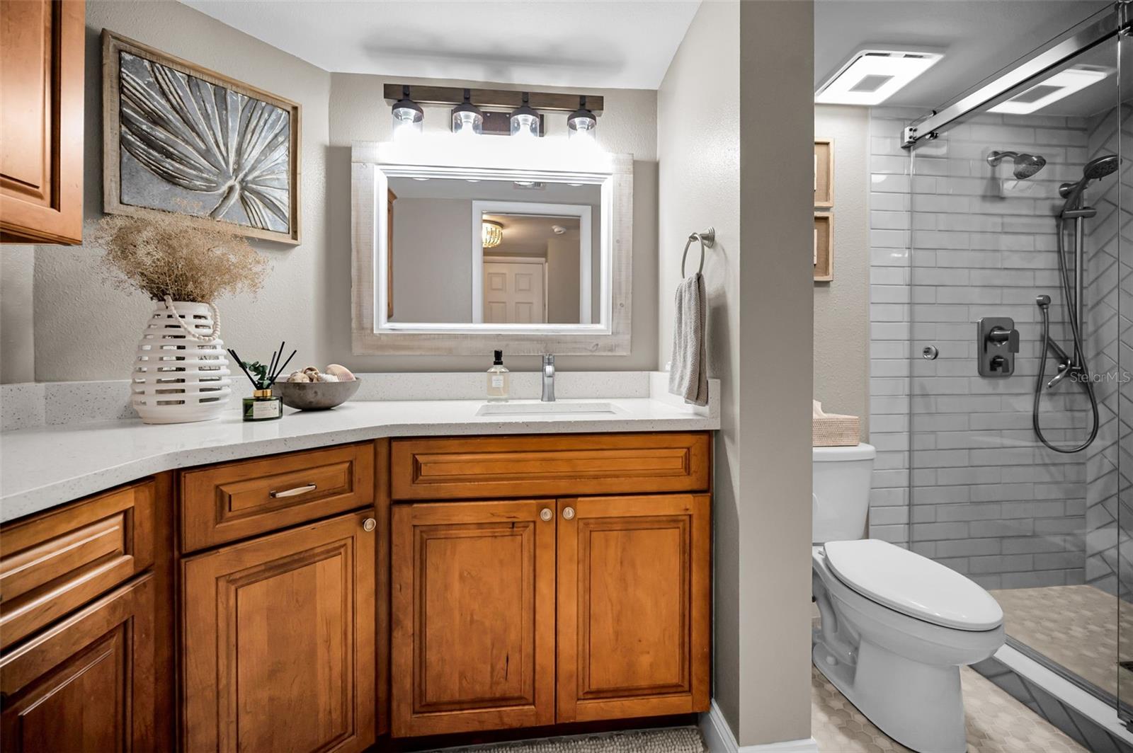 Second full bathroom with shower