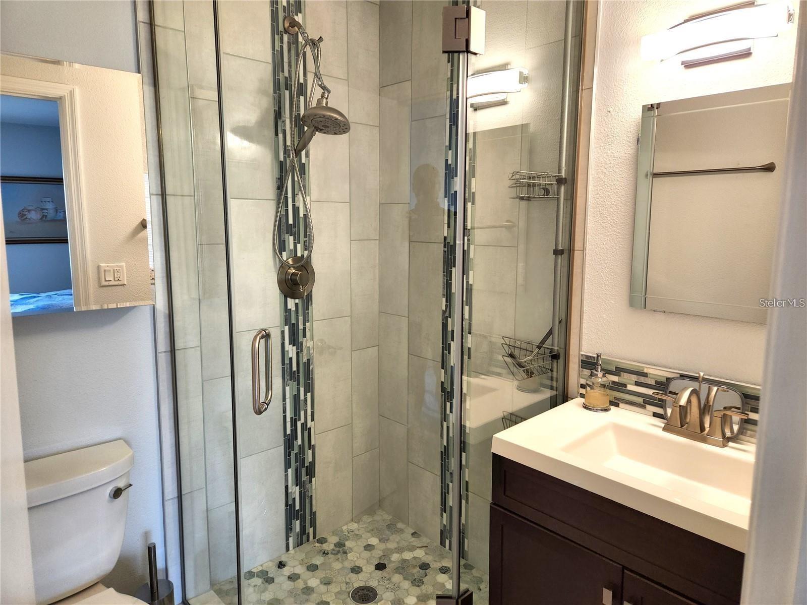 Master bathroom with shower