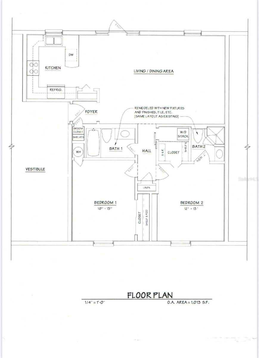 Diagram showing renovations completed in 2019