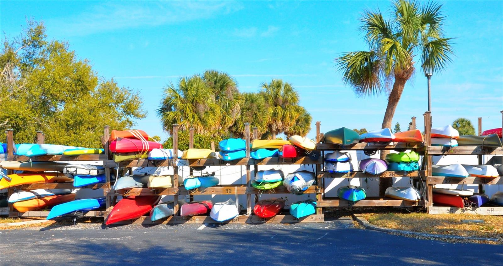 Waterside North's kayak racks