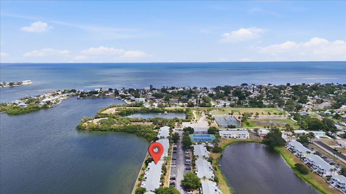 Drone view east