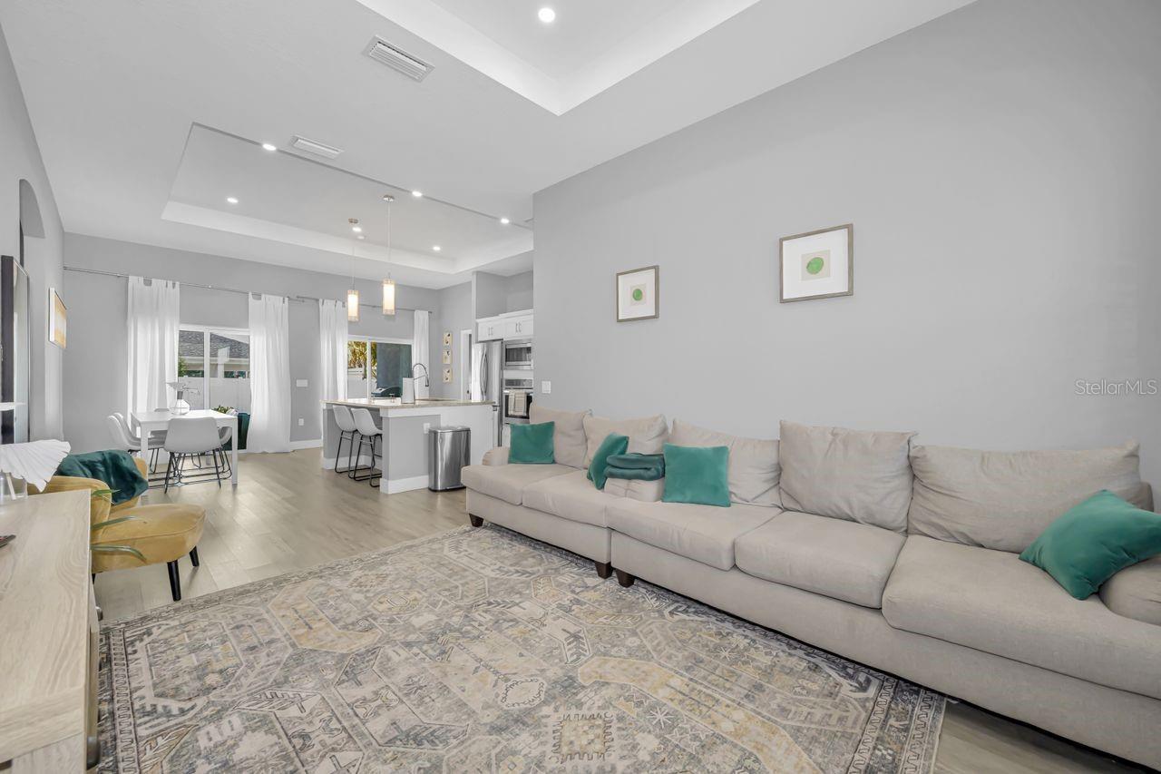 Spacious and bright with these beautiful high ceilings!