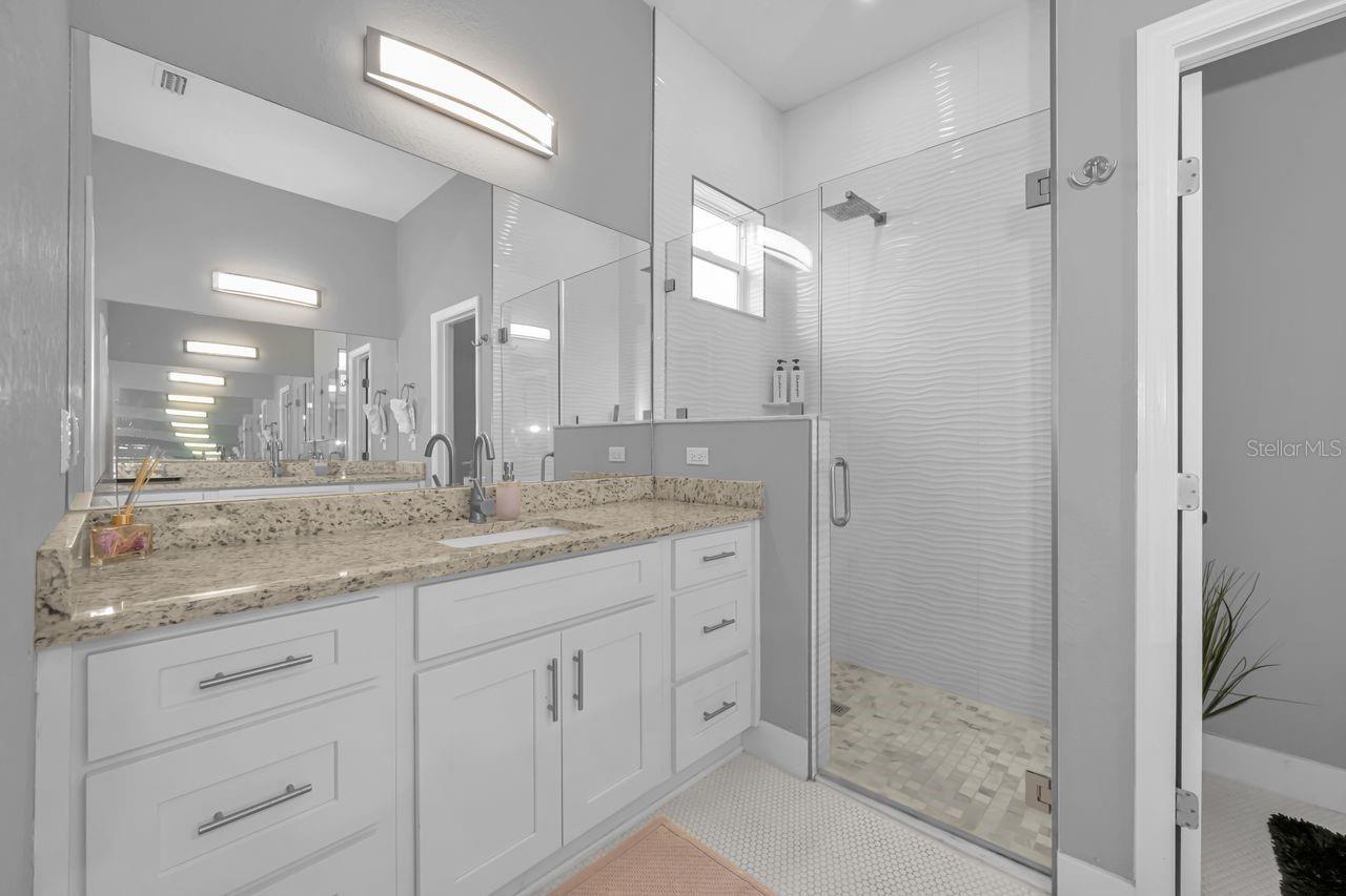 Primary bath with walk-in shower