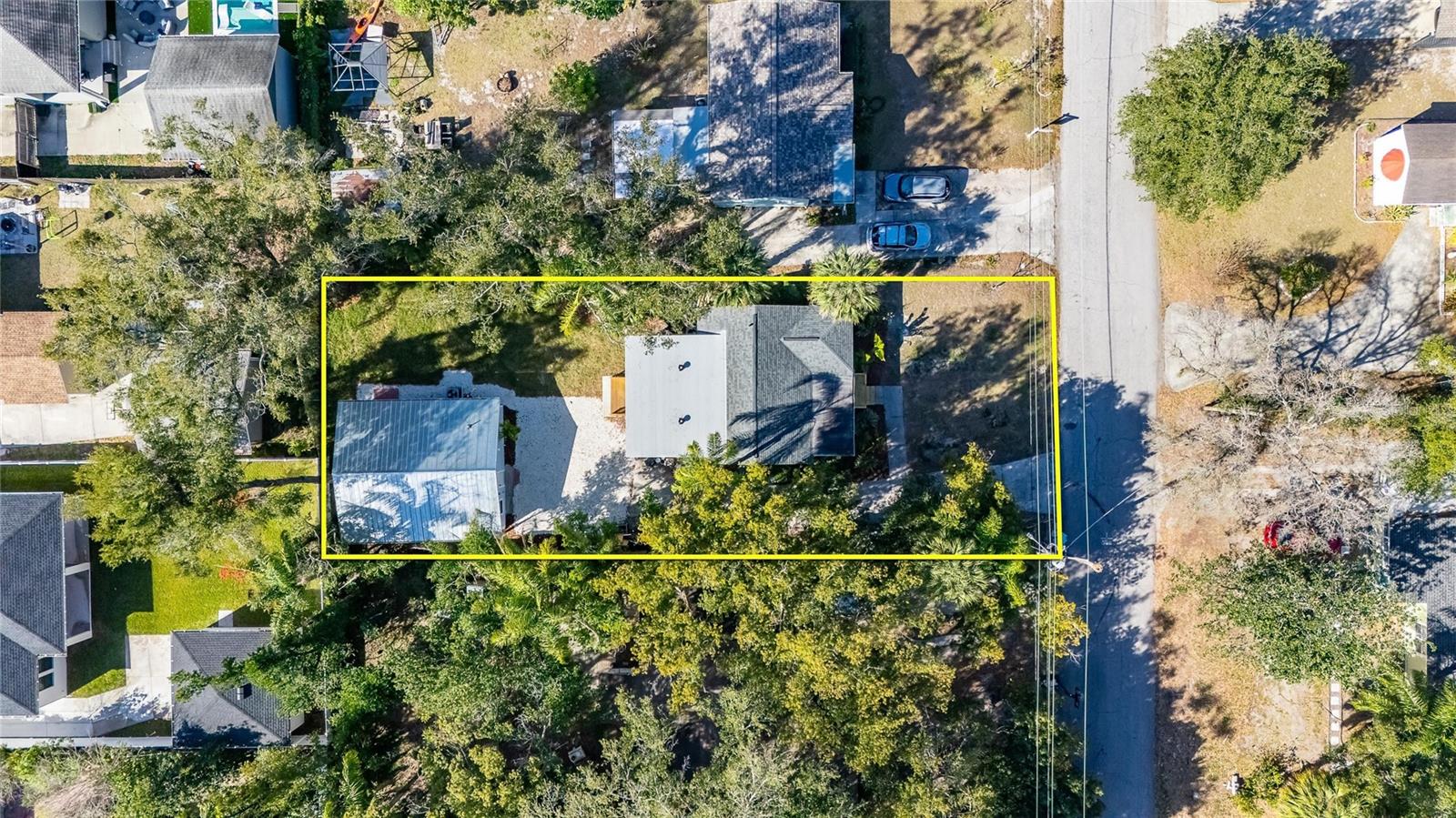 Aerial view of property showing Main Structure and ADU