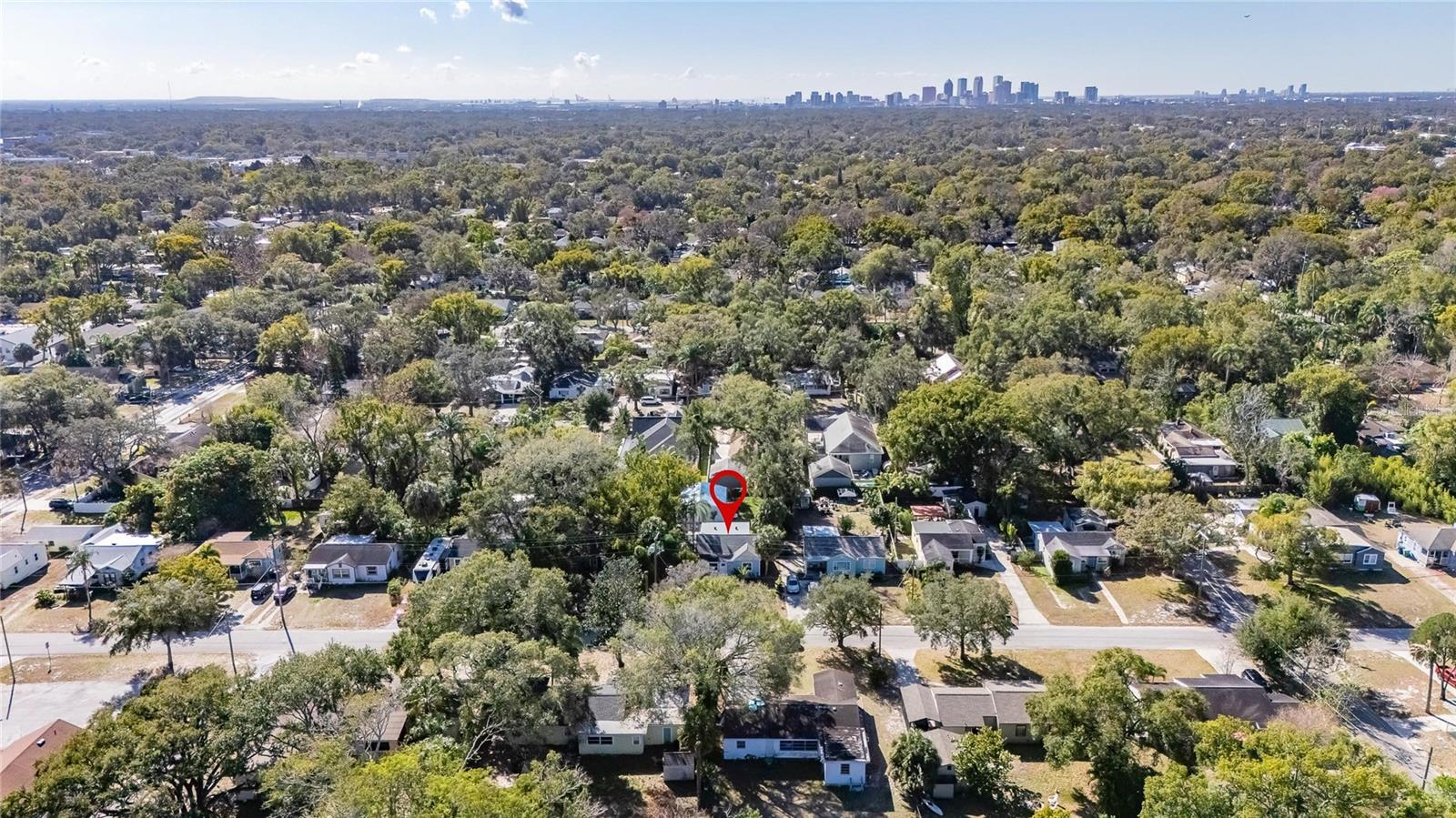 Aerial View showing proximity to downtown Tampa