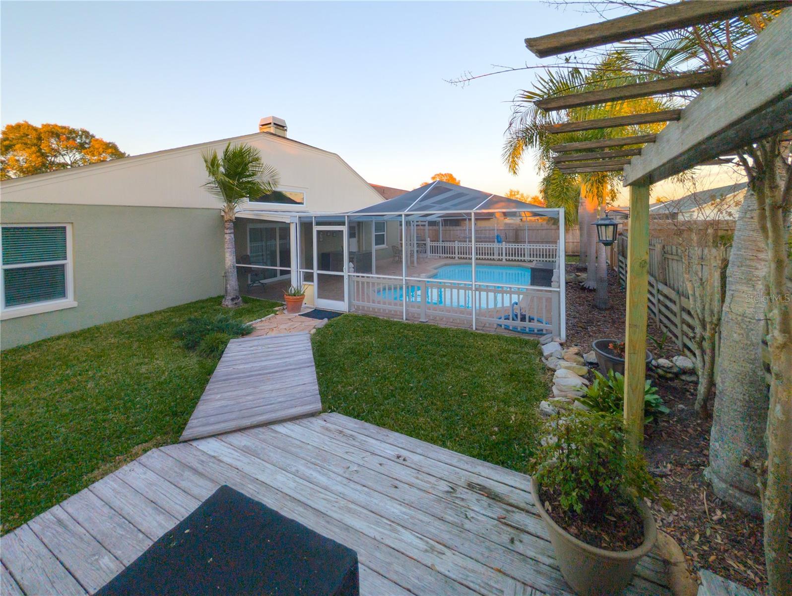 View of pool from the Gazebo/Deck