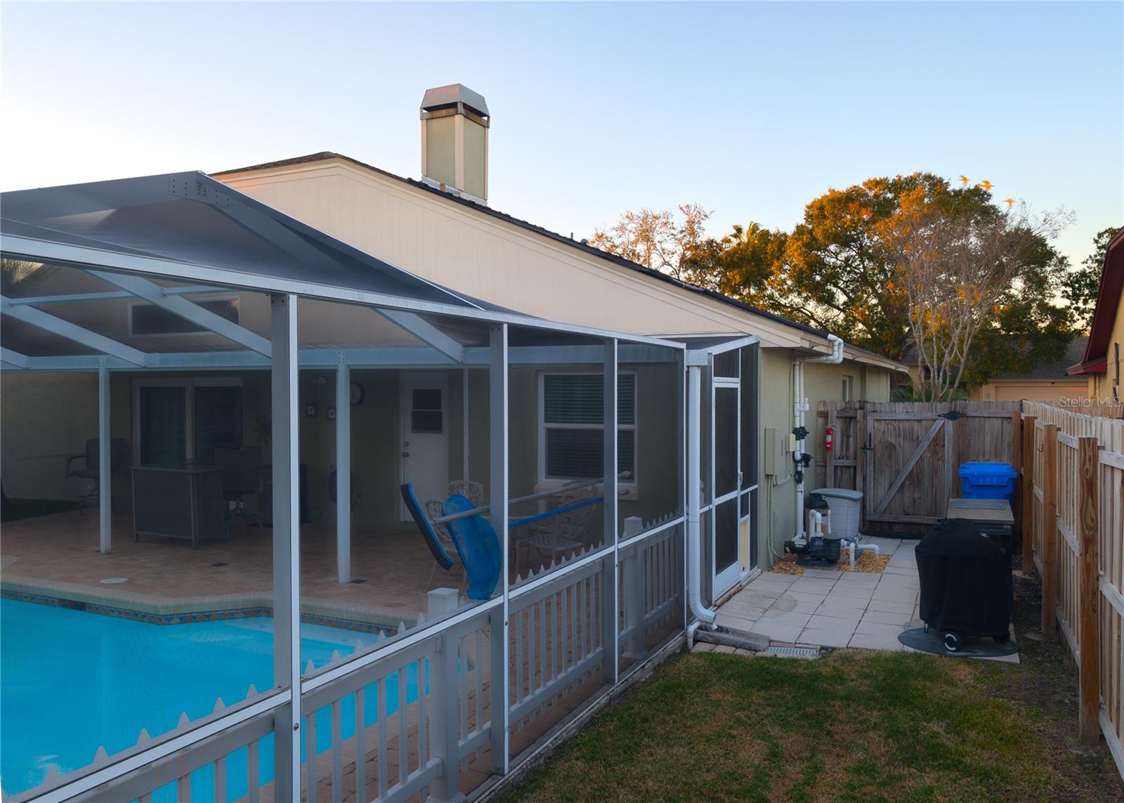 Backyard, east side of home