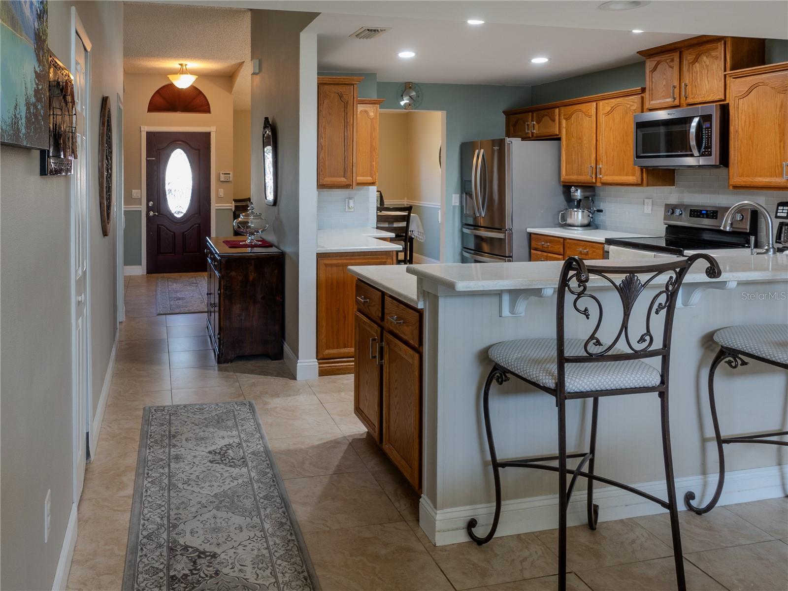 View of kitchen from great room