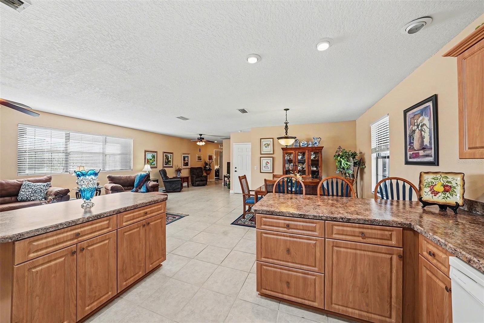Kitchen looking into the living room