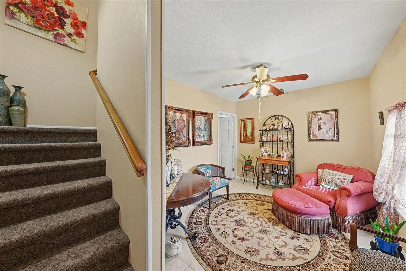 From the 1st floor front  door